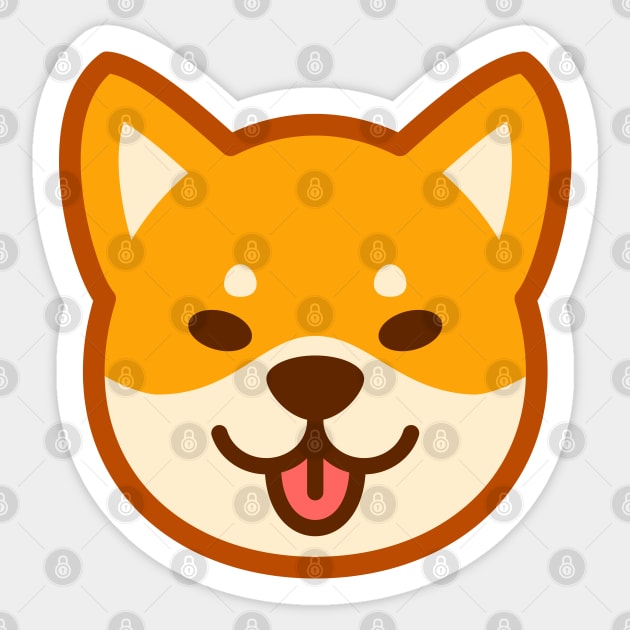 Gold Shiba: Eyes open tongue Sticker by Red Wolf